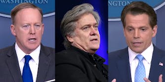 Sean Spicer, Steve Bannon, and Anthony Scaramucci