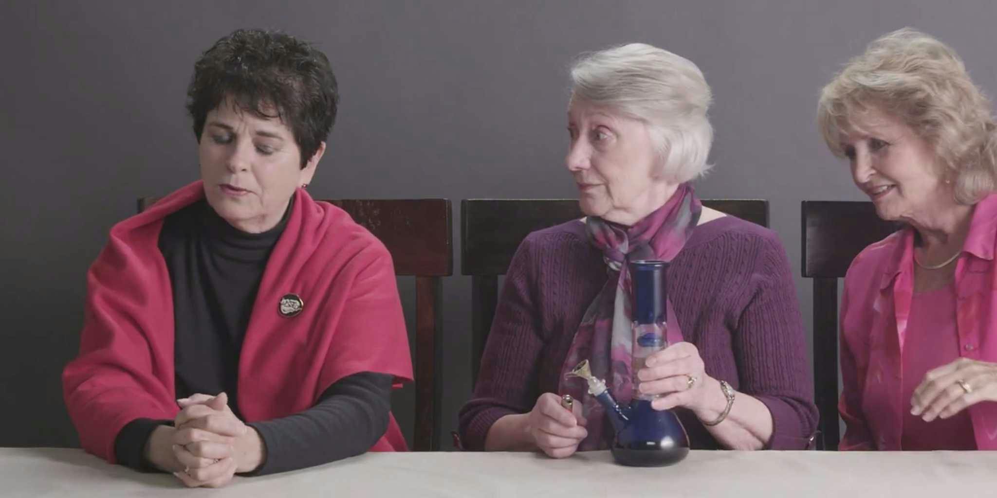 Watch some adorable grandmas get high for the first time ever