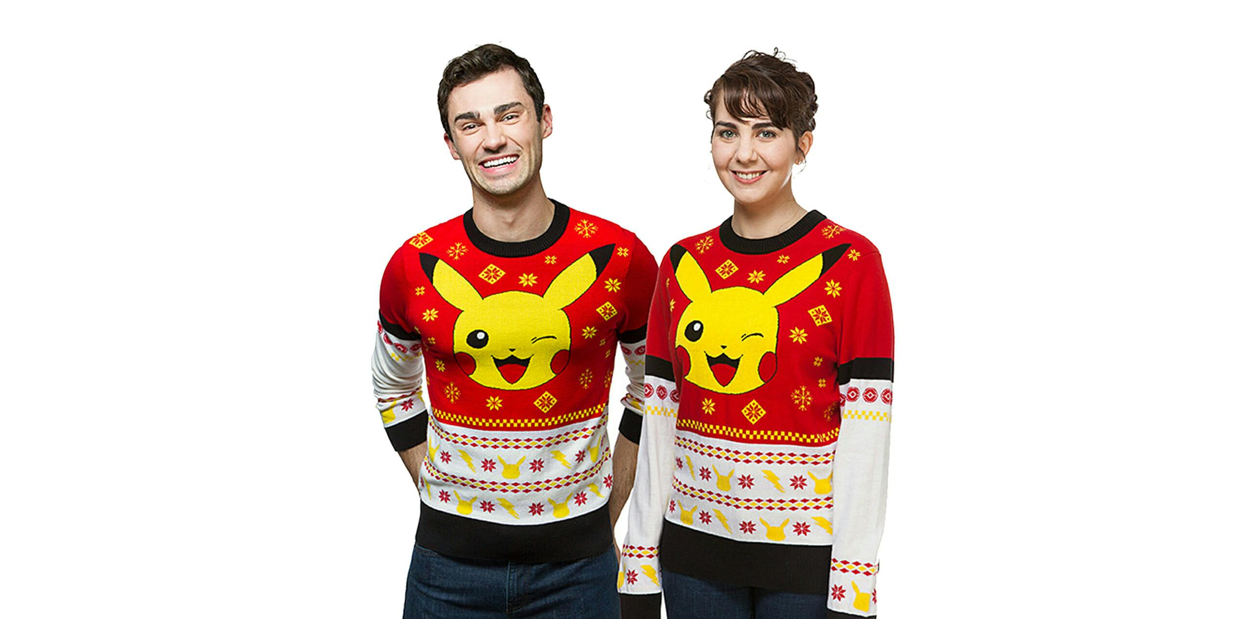 pokemon holiday sweaters
