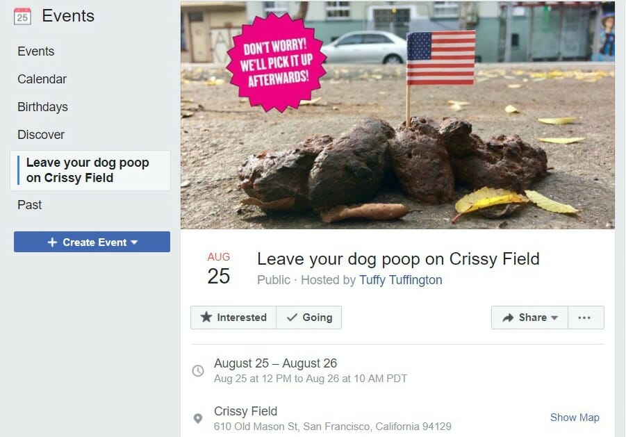 San Francisco dog poop rally