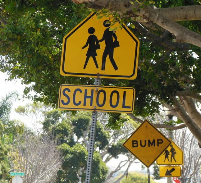 School crossing sign