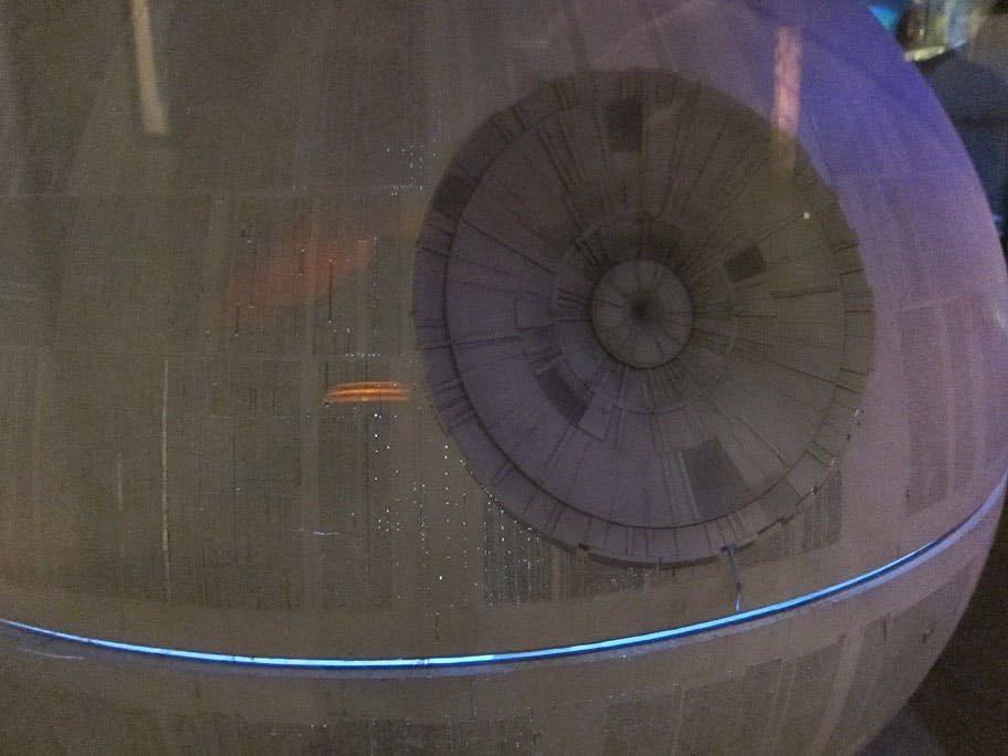 That's no moon—it's a 3D-printed Death Star speaker case