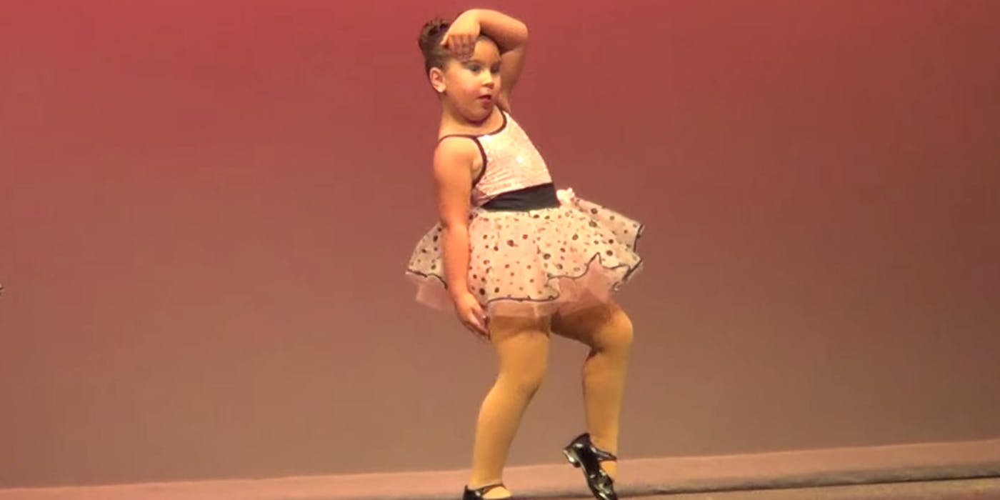 Little girl tap dances to Aretha Franklin's 'Respect' and into your