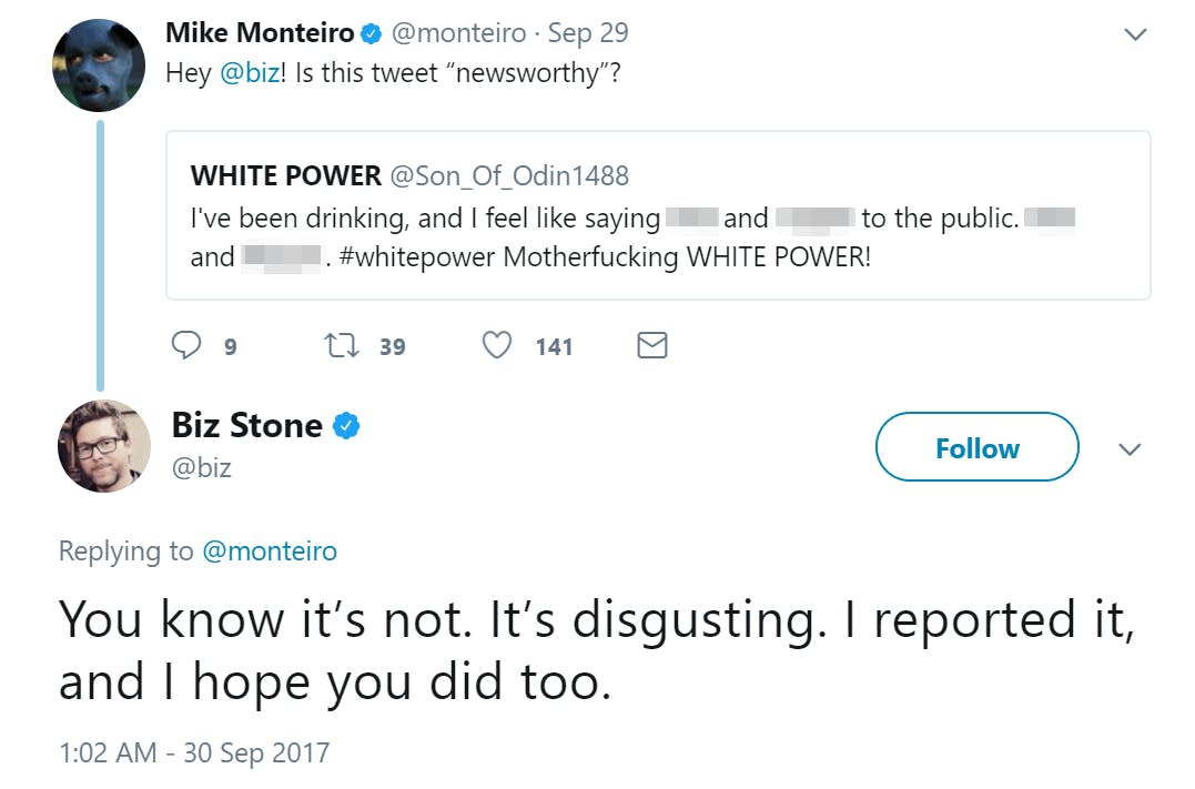biz stone reports neo-nazi twitter abuse