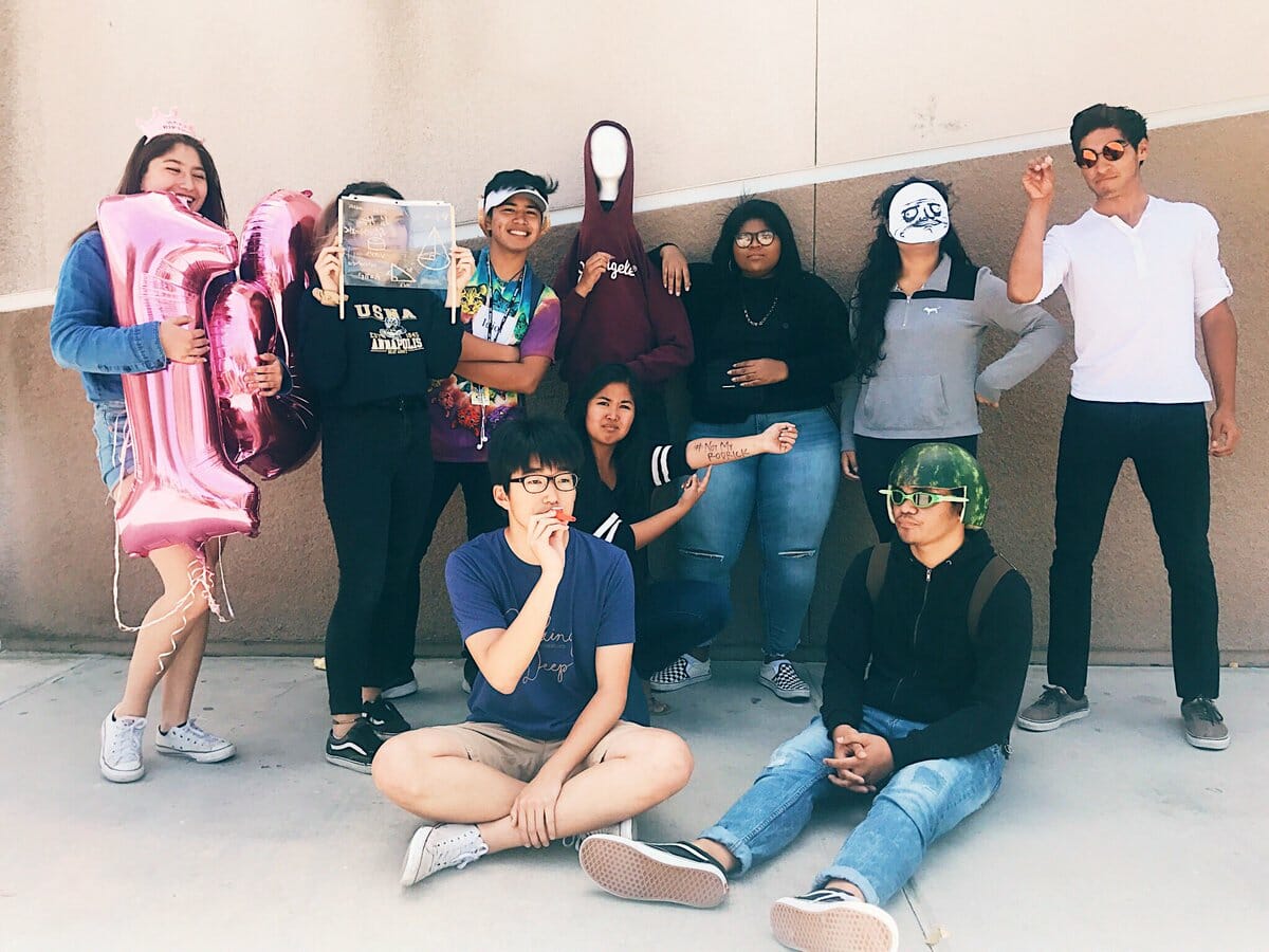 Olympian High School students dress up for Meme Day.