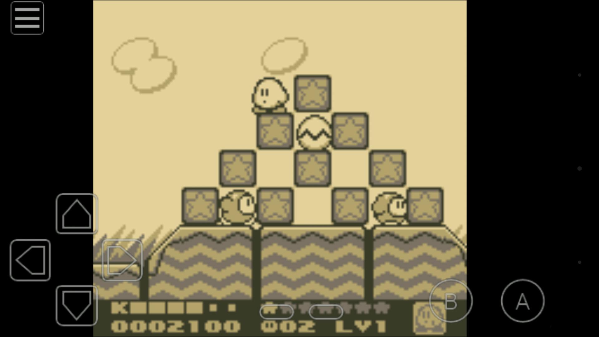 "Kirby's Dream Land 2" emulated on My OldBoy!