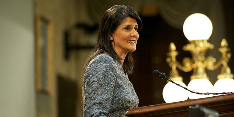 Nikki Haley invited countries that supported the US in a recent UN vote condemning its move of the Israeli embassy to attend a 'friendship' party.