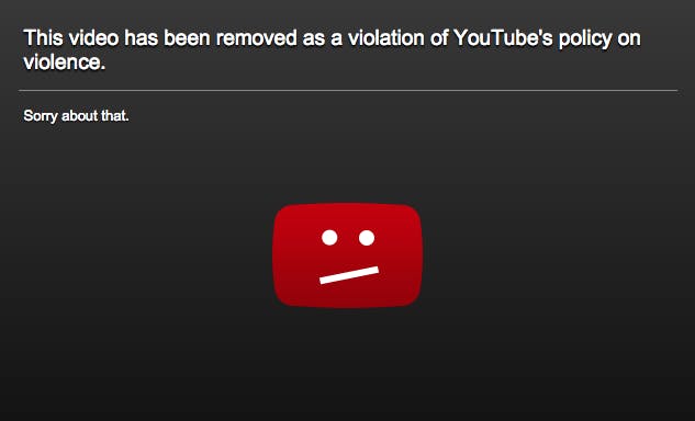 youtube removed