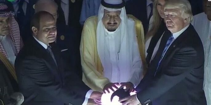 Donald Trump Touched A Glowing Orb In Saudi Arabia, And Twitter Lost It