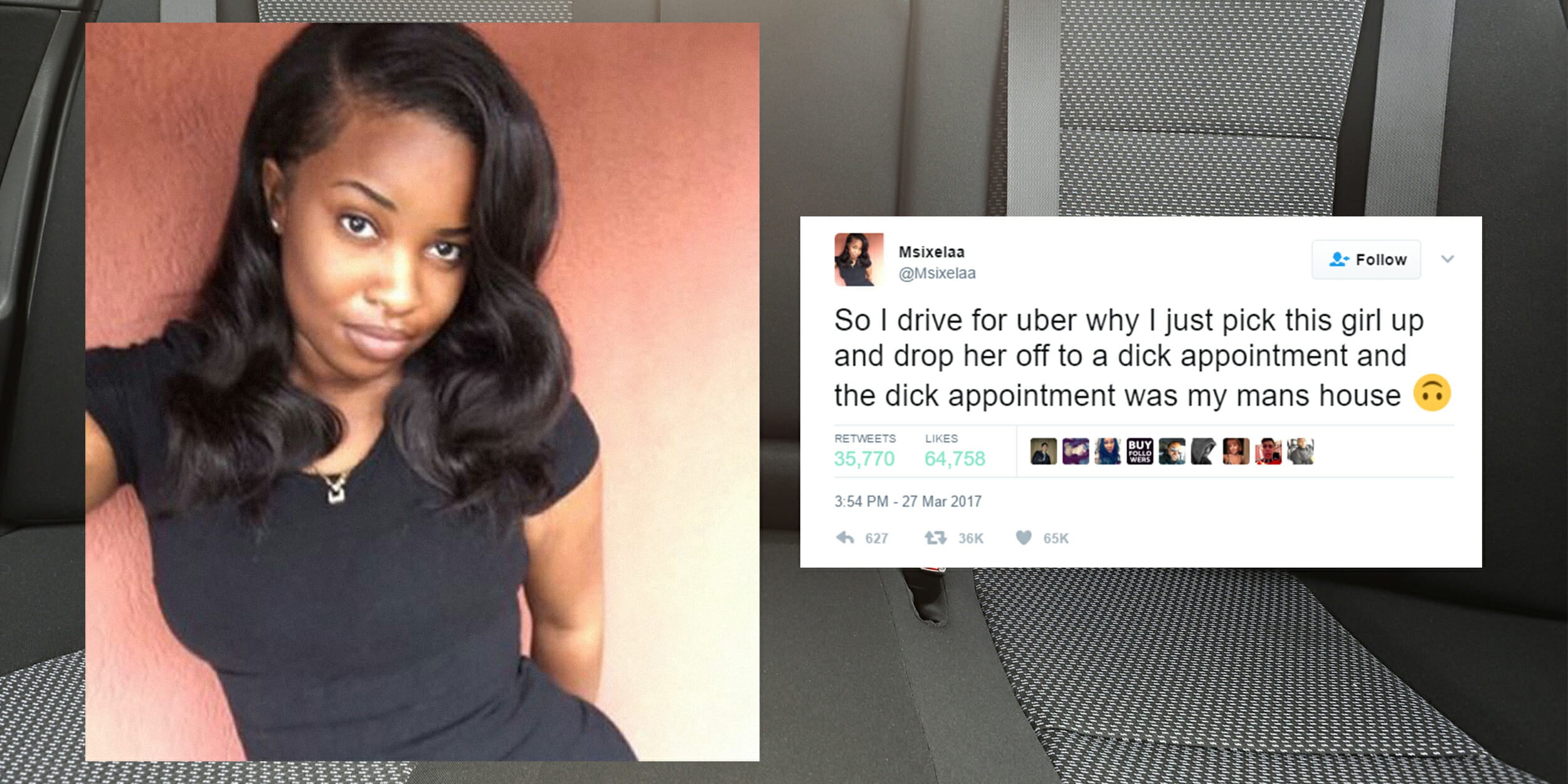 Uber driver delivers another woman to her boyfriend