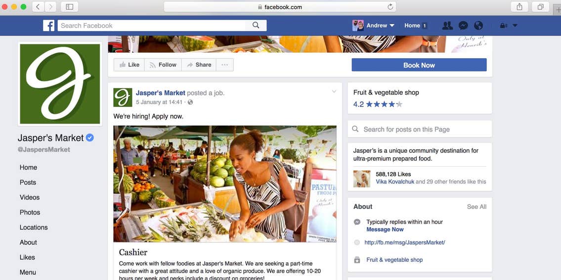 Facebook Adds Job Listings and a Job Application Feature
