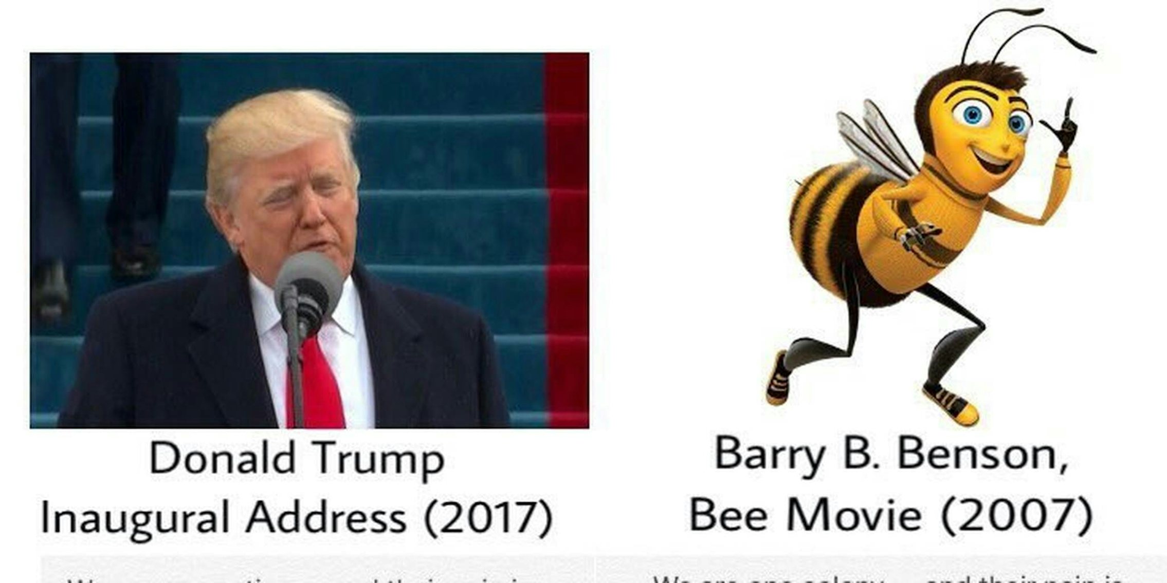 Trump Bee Movie tweet
