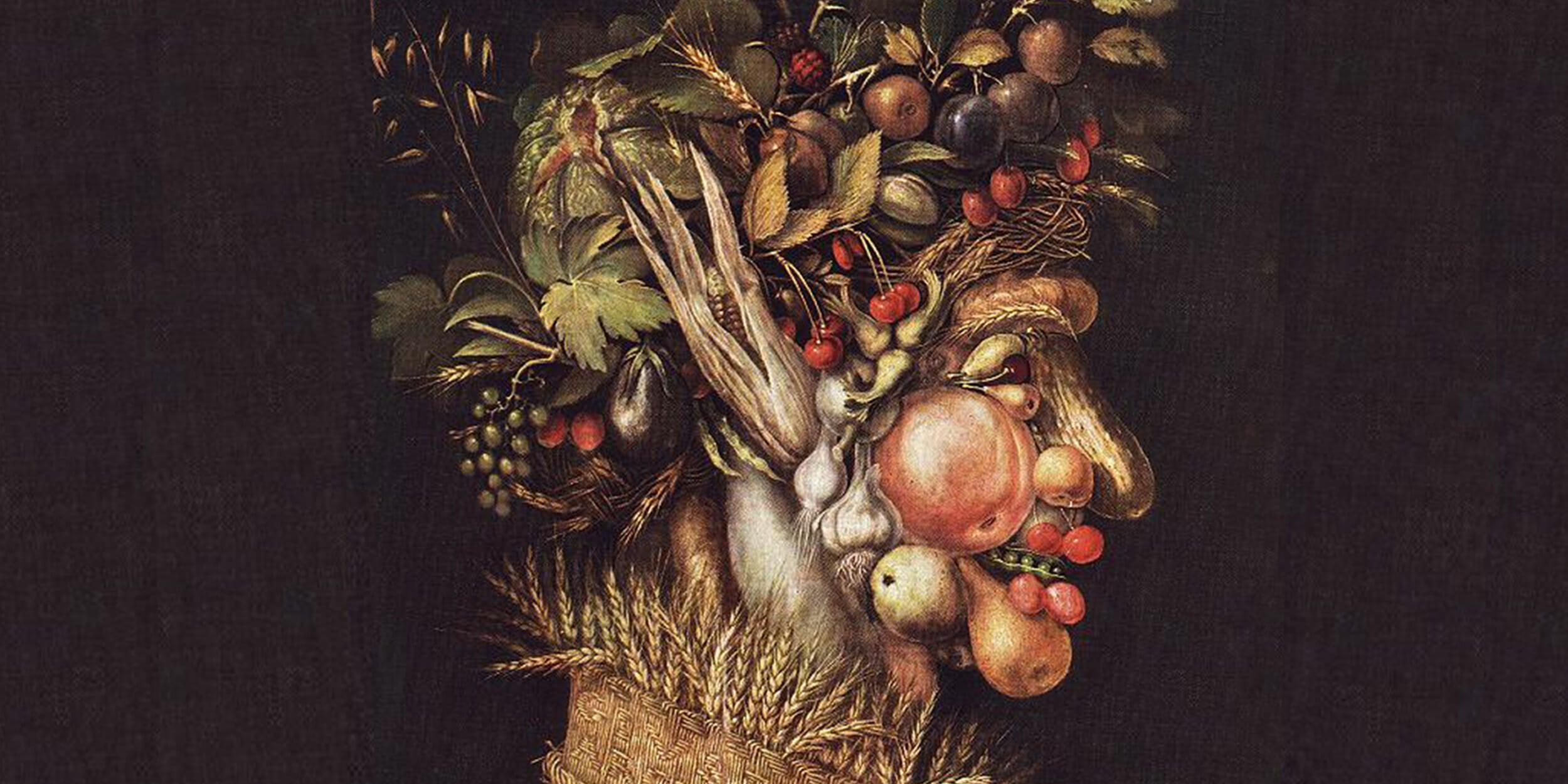 Oil Painting of face made of food. 'This Edible Ain't Shit' Meme.