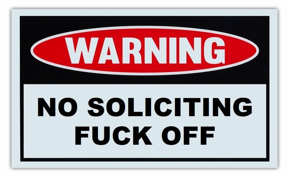 no soliciting