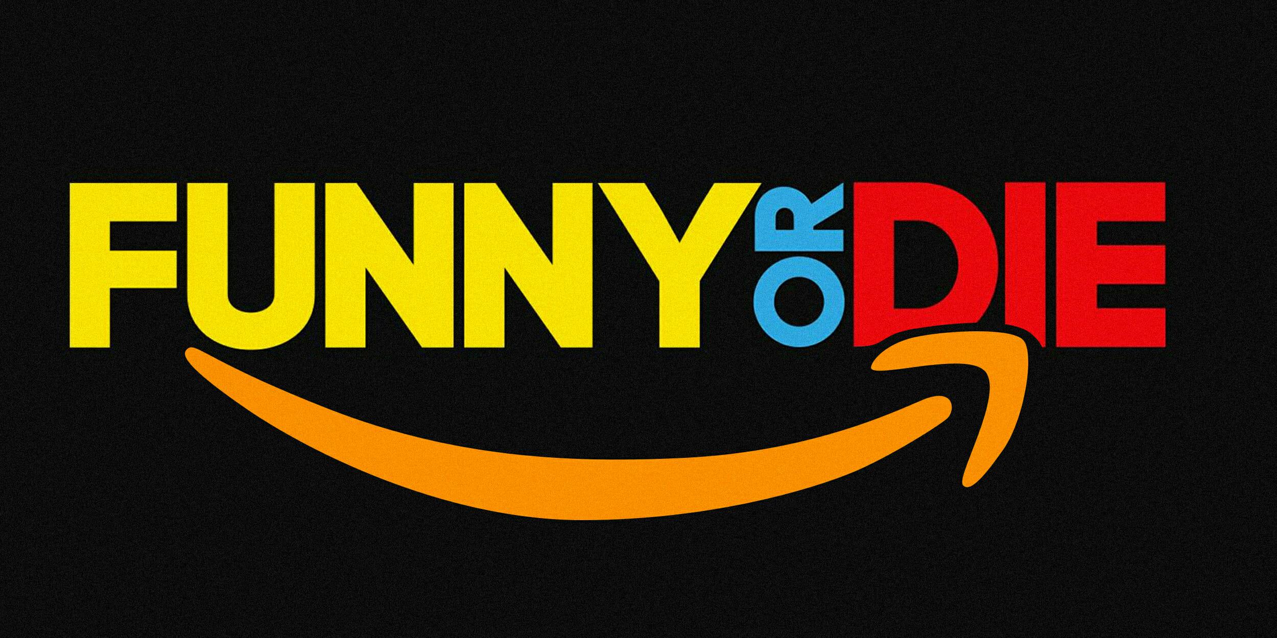Amazon and Funny or Die logo mashup