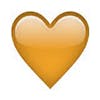 snapchat emojis: gold heart emoji