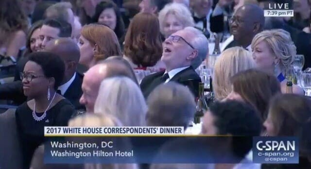 Wolf Blitzer laughing White House Correspondents Dinner