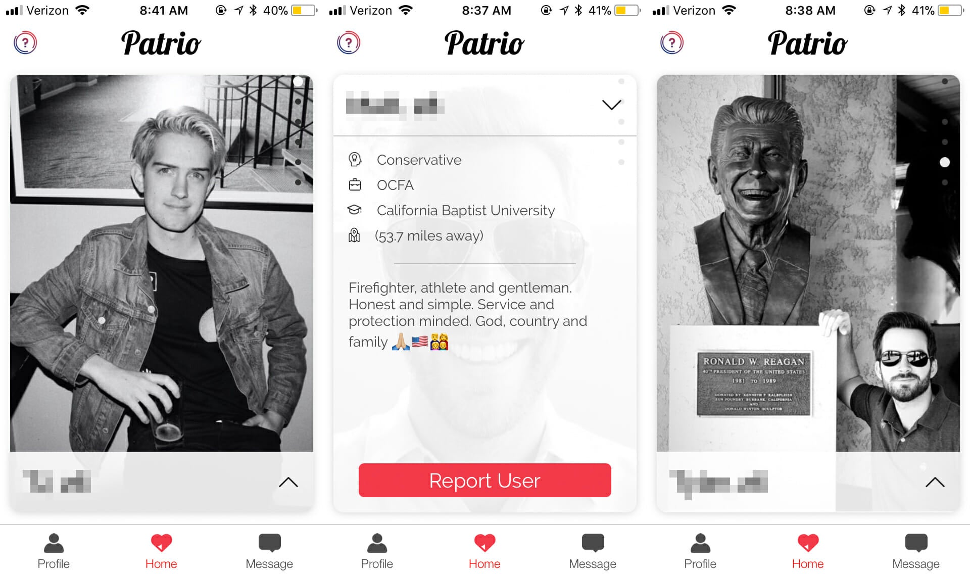 Patrio dating app profiles