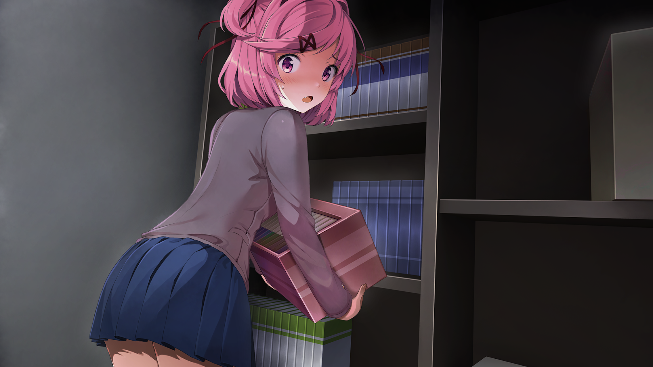 Doki Doki Literature Club, visual novel, anime girls, Natsuki