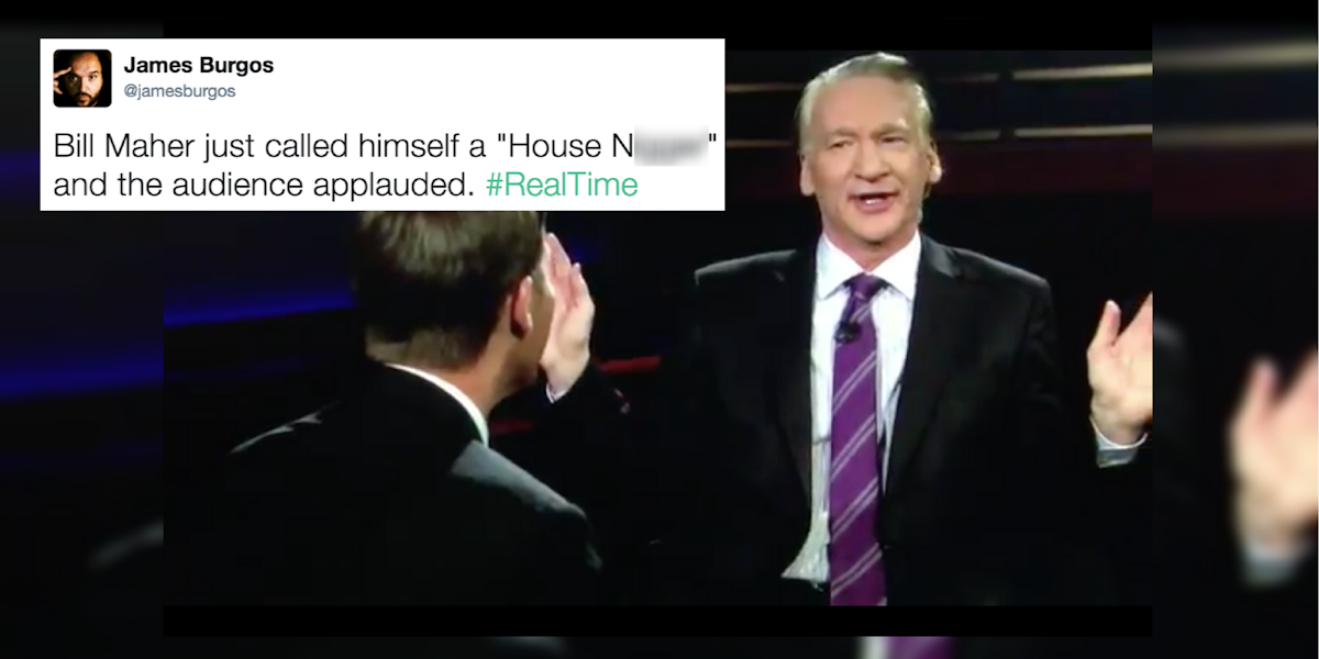 Bill Maher saying the n-word on 'Real Time with Bill Maher'