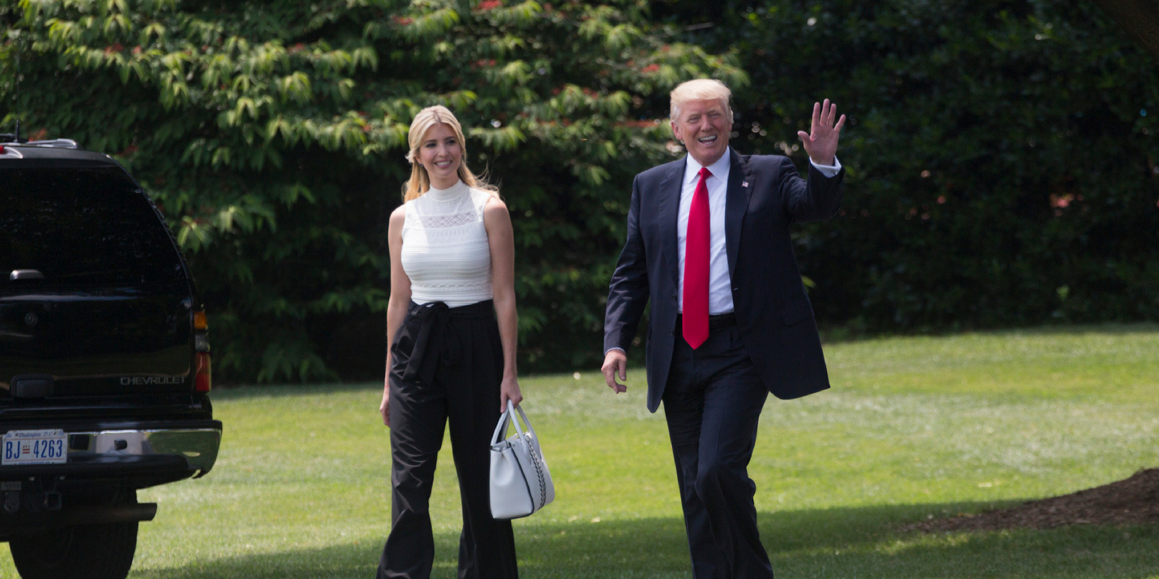 Ivanka Trump and her father Donald Trump