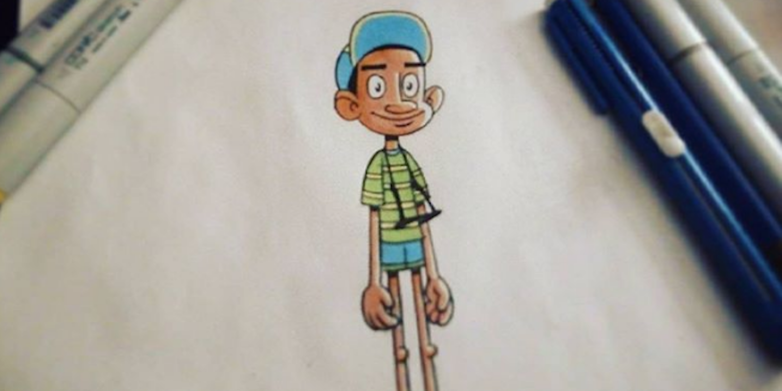 A cartoon version of Will from Fresh Prince of Bel Air