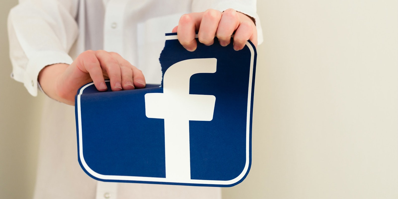 facebook logo tear social media