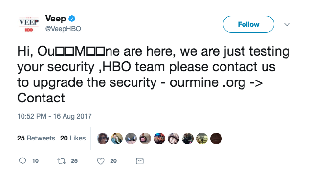 hbo veep twitter hack