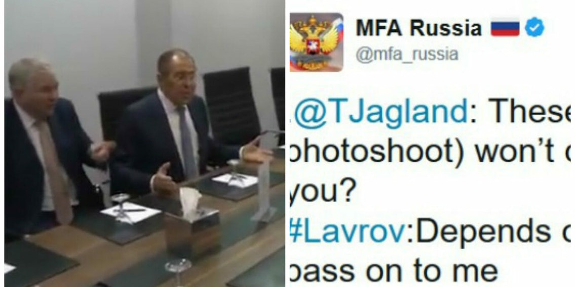 Russian Foreign Minister Sergey Lavrov Pokes Fun At Trump In Meeting