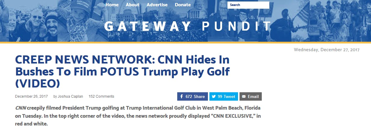 Right-wing supporters of Donald Trump swiftly defended him after CNN captured the president golfing on video after he said he would go 'back to work' on Tuesday.