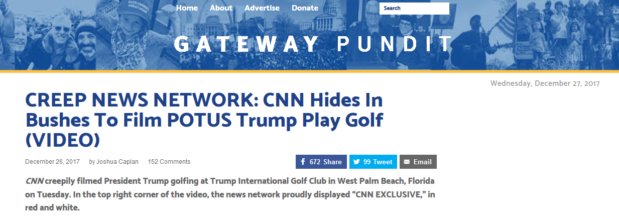 Right-wing supporters of Donald Trump swiftly defended him after CNN captured the president golfing on video after he said he would go 'back to work' on Tuesday.