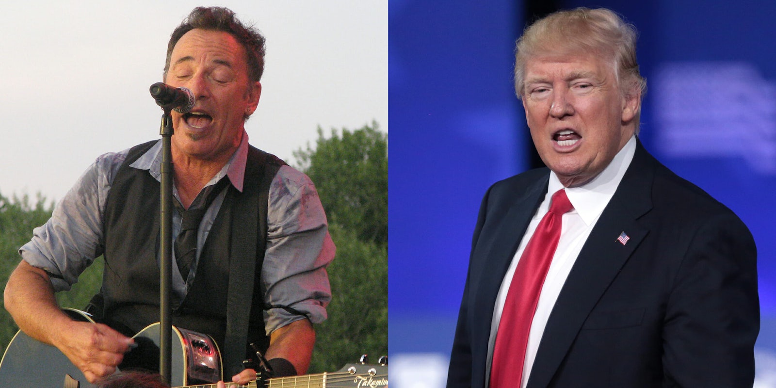 Bruce Springsteen and Donald Trump