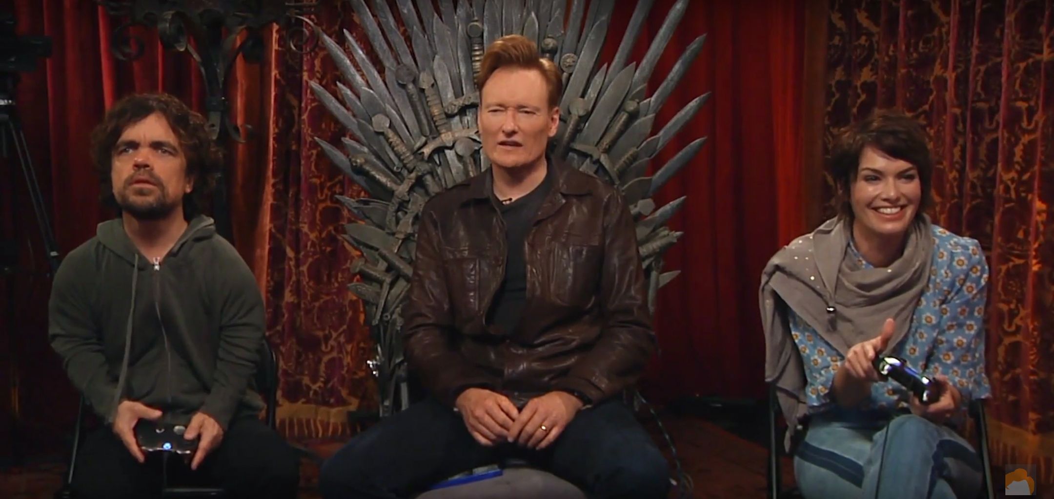 Game of Thrones' stars Peter Dinklage and Lena Headey play Overwatch with Conan  O'Brien