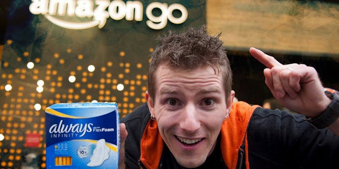 Linus Sebastian at Amazon Go