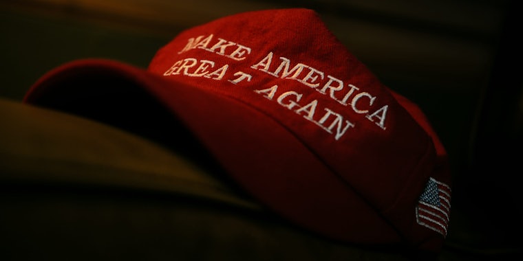 Red 'Make America Great Again' baseball cap
