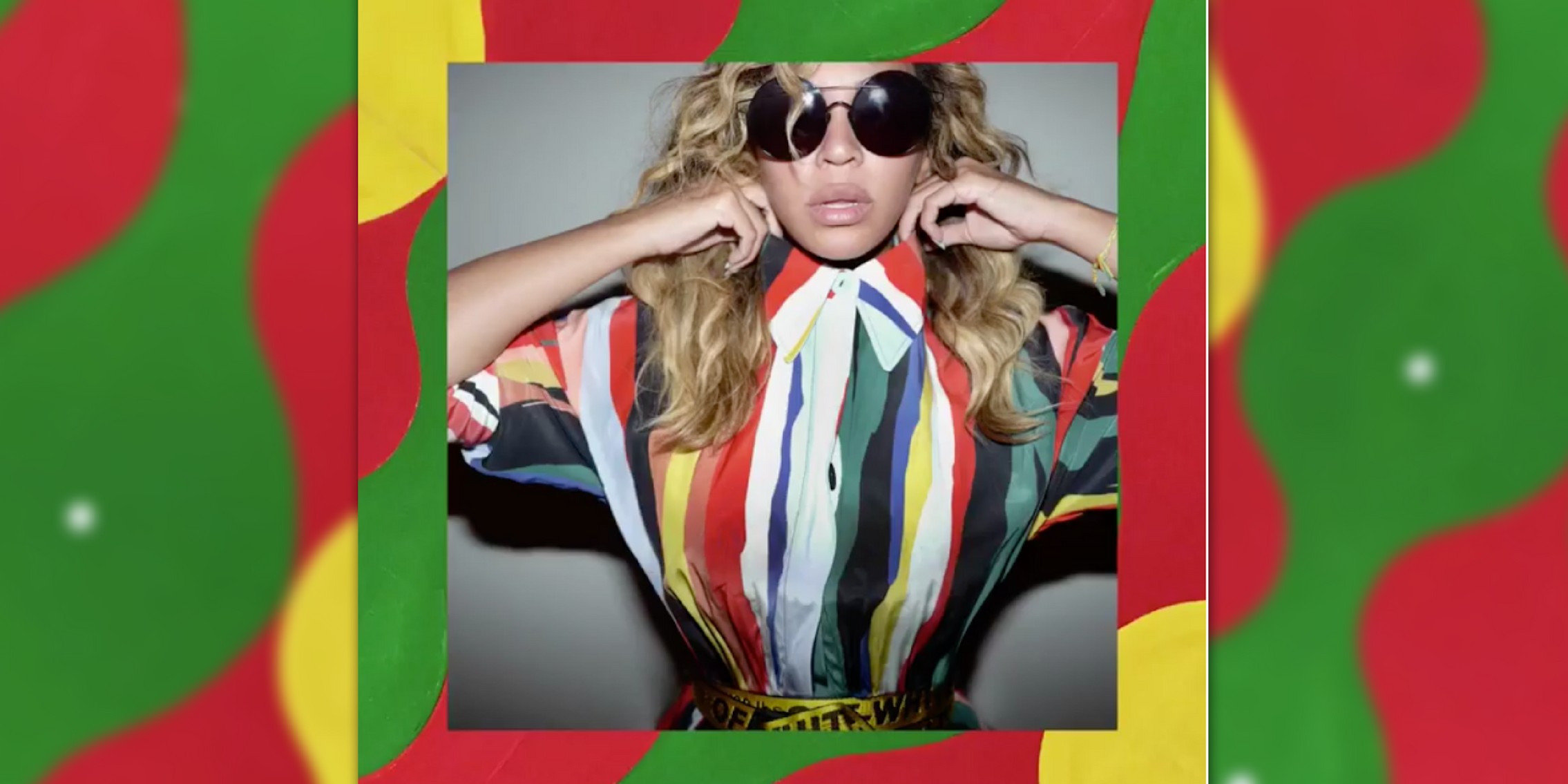 A screenshot of Beyoncé Instagram post unveiling 'Mi Gente'