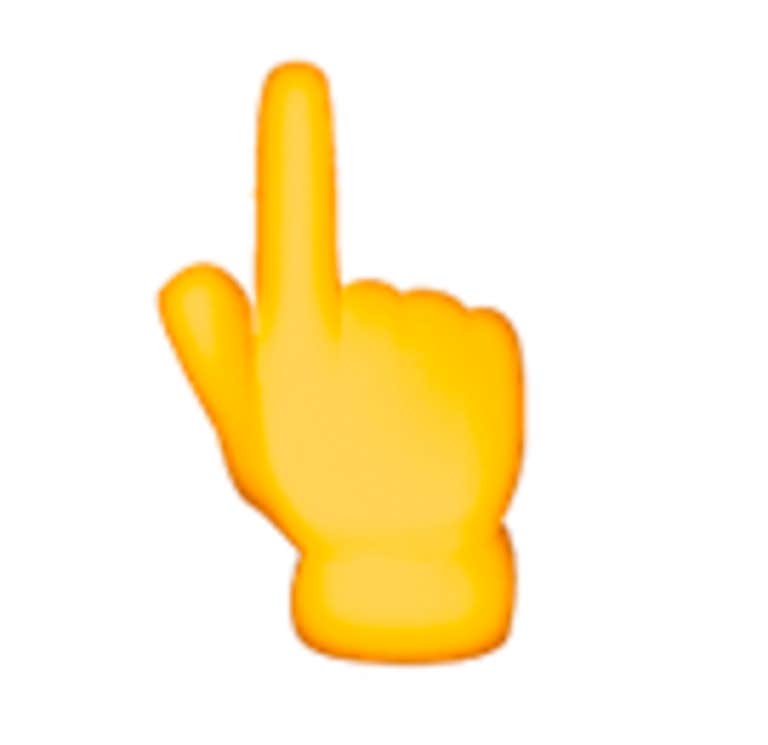 snapchat trophies: One Finger Pointed Up