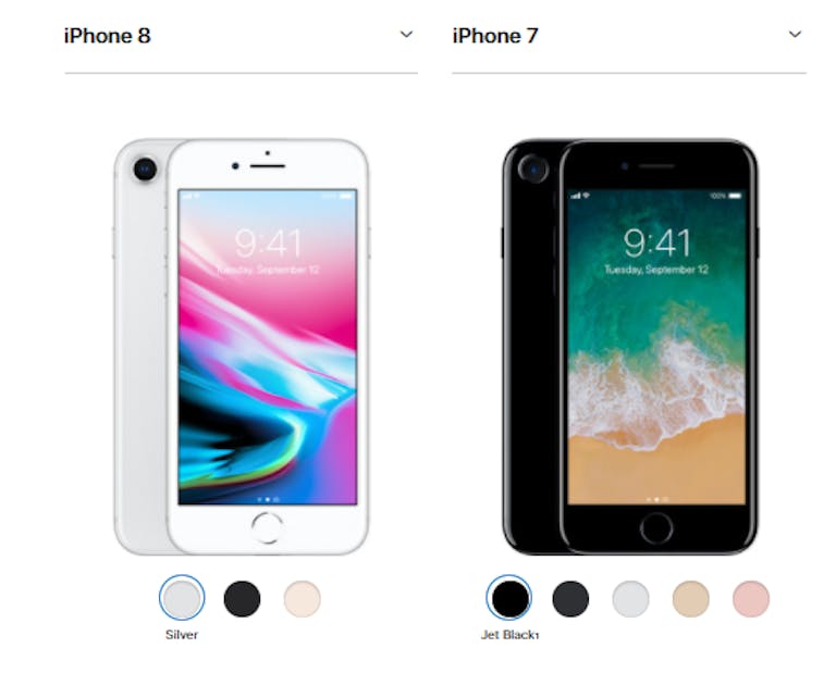 iphone 8 vs iphone 8 apple smartphone comparison