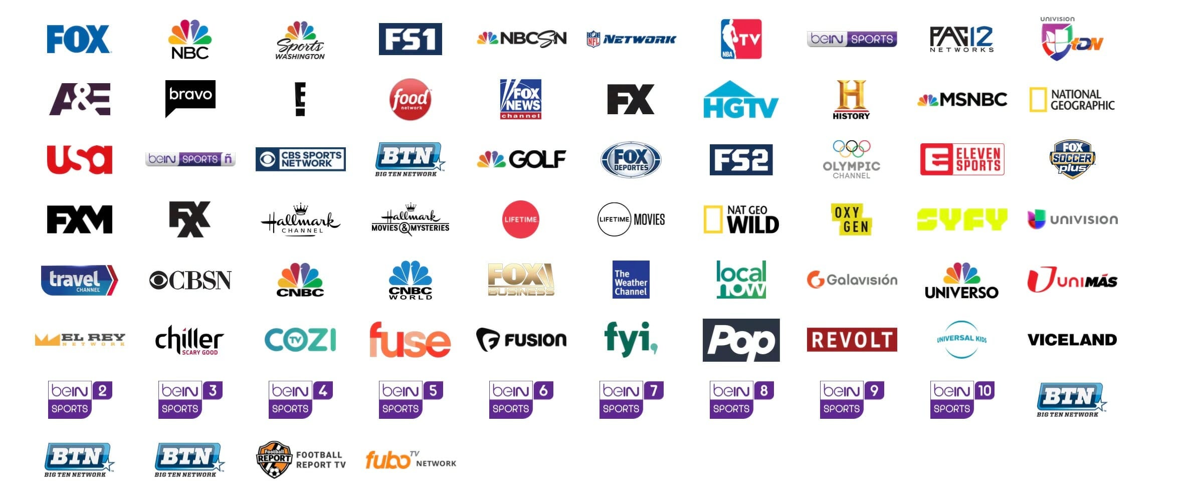 live tv streaming : fubotv channels