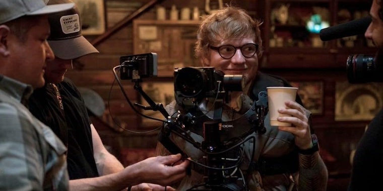 ed sheeran galway girl: picture of ed sheeran filming video for galway girl