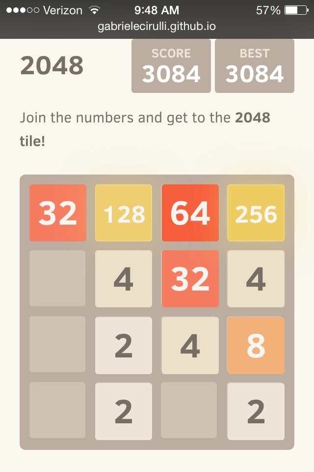 how to win 2048