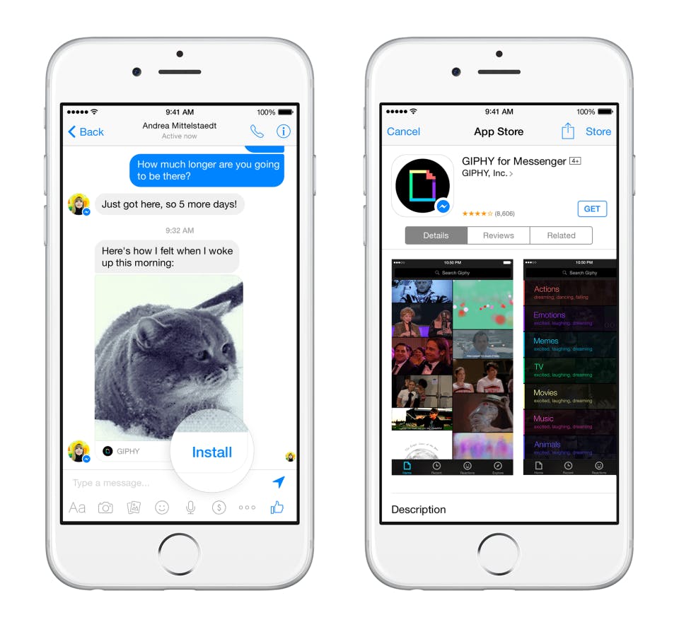 Giphy + Messenger, Giphy's First Mobile App, Brings GIF Search To Facebook  Messenger