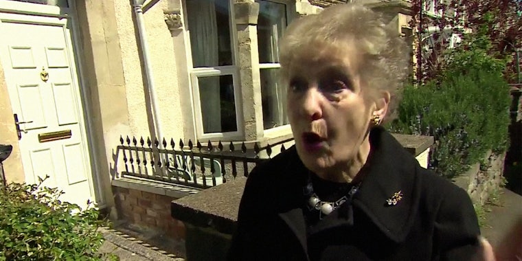 Woman reacting to news of a general election