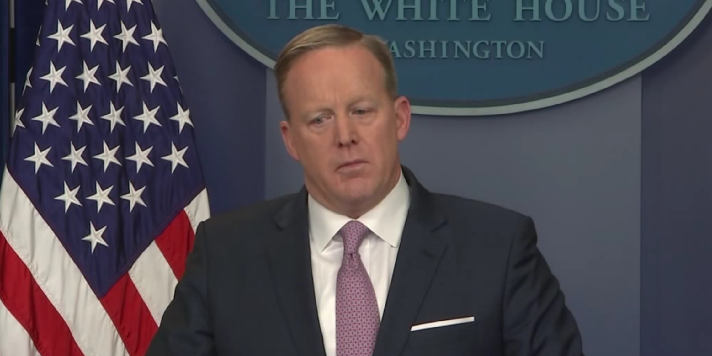 Sean Spicer taking questions