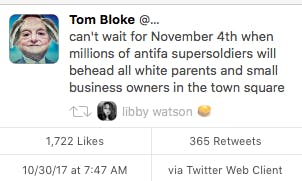 Tom Bloke tweet about November 4