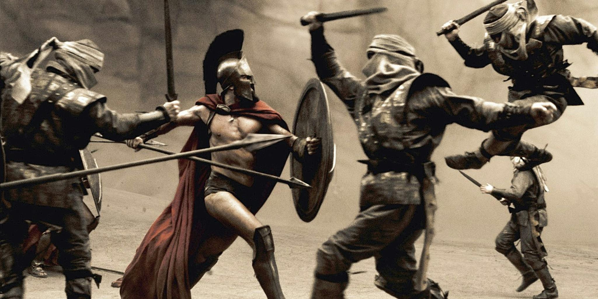 Guy recreates famous 300 battle scene in gym – SPARTA
