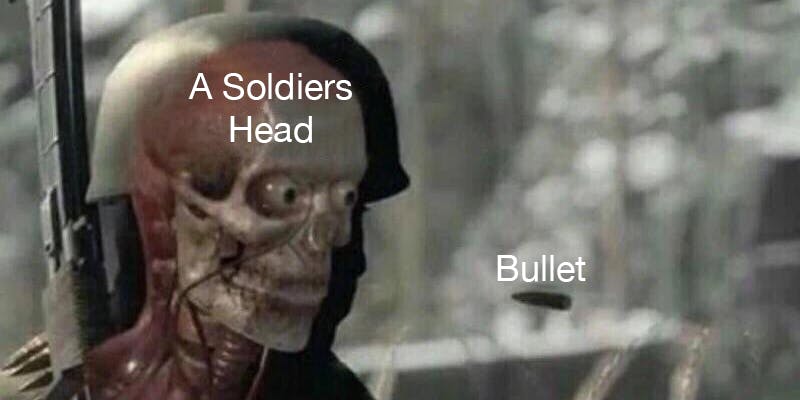 This Meme About a Bullet and a Skeleton Is a Metaphor for Everything