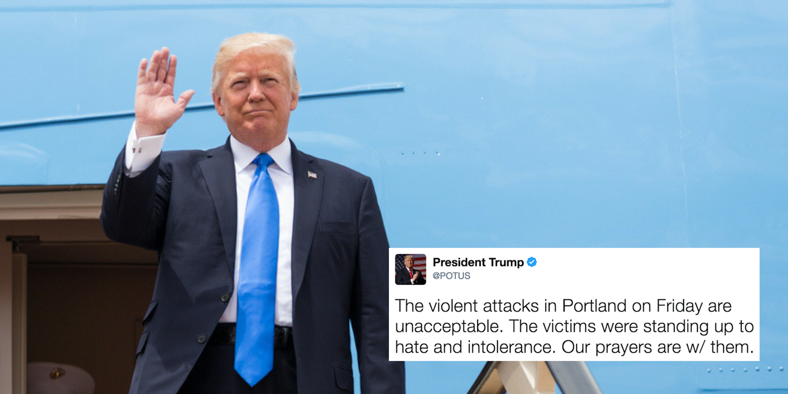 President Trump's tweet about the Portland murders