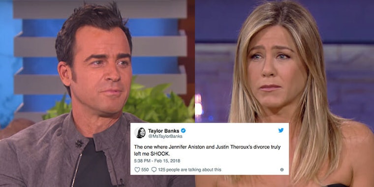 Jennifer Aniston and Justin Theroux are splitting up after two years of marriage.