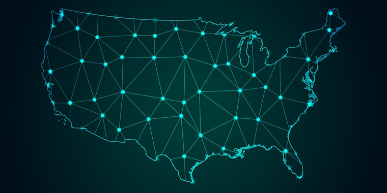 US Map Internet